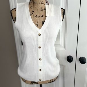 Alex Marie white weightless sleeveless sweater
